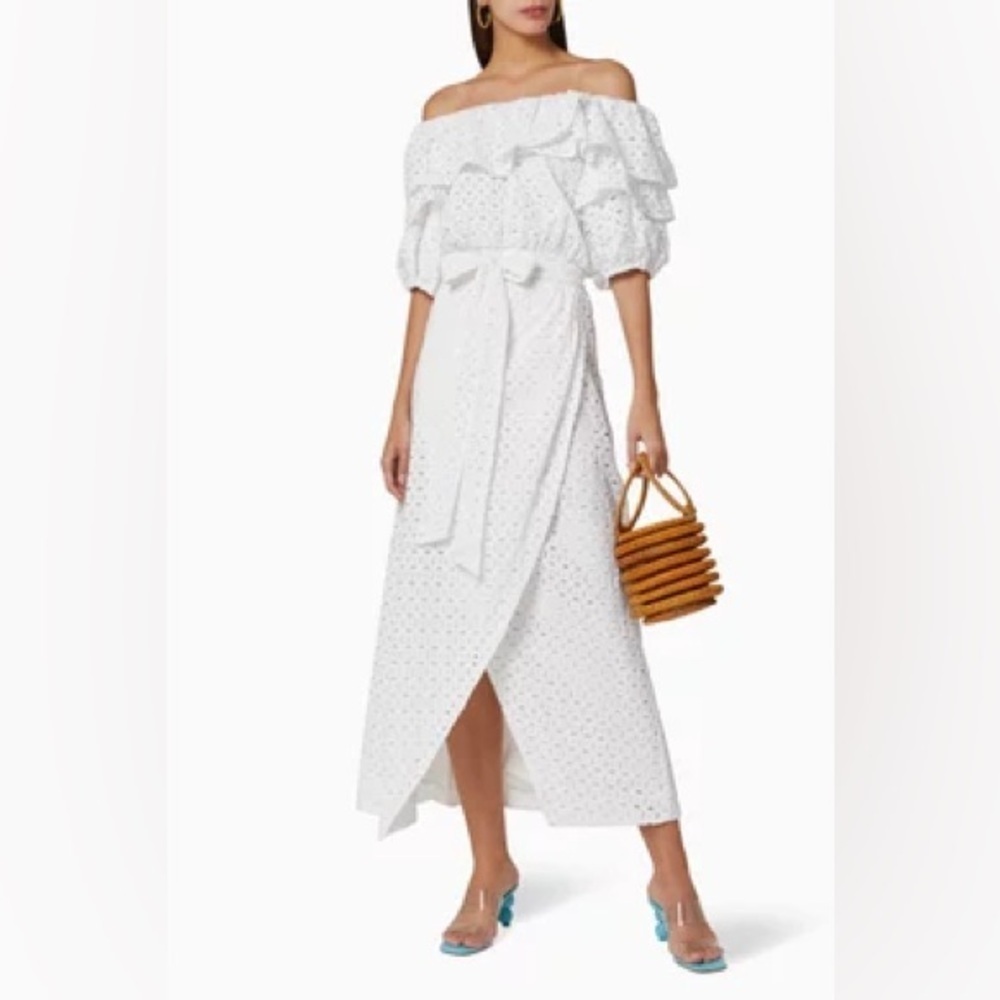 PAPER LONDON Gaga Frill Cotton Dress NWT